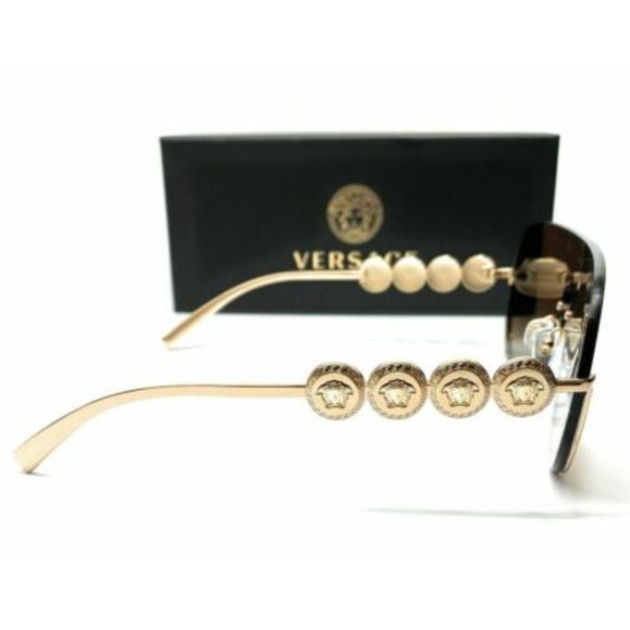Versace Women\'s Gold and Brown Sunglasses! main image 4
